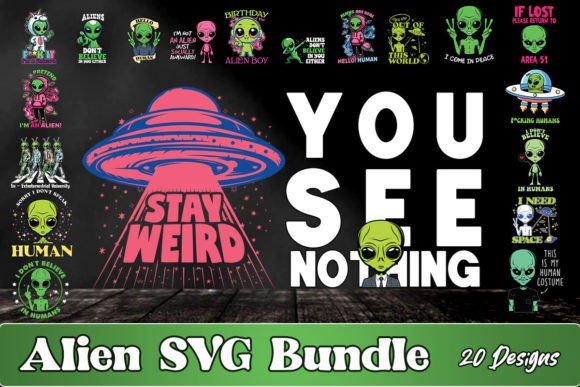 Download Funny Alien SVG Bundle - Svg Collection